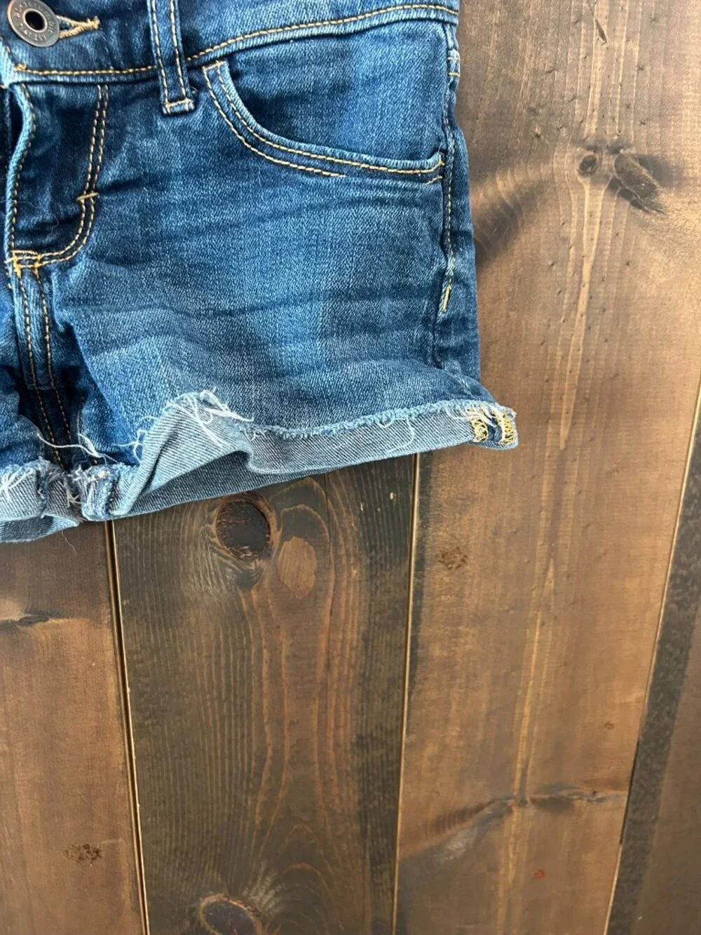 Abercrombie Kids Distressed Low-rise Cutoff Denim Jean Shorts Youth Size 12